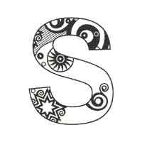 Abstract Letter S » Alphabet Coloring