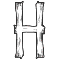 Brush Strokes Letter H