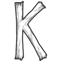 Brush Strokes Letter K