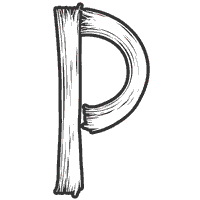 Brush Strokes Letter P