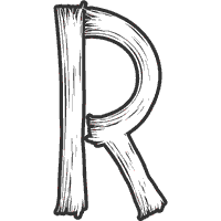 Brush Strokes Letter R