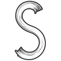 Brush Strokes Letter S