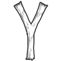 Brush Strokes Letter Y