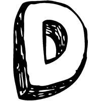 Bubble Letter D