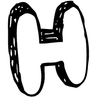 Bubble Letter H
