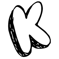 Bubble Letter K