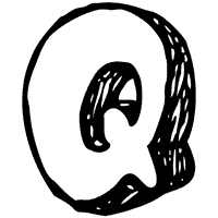 Bubble Letter Q