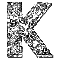 Crazy Doodle Letter K