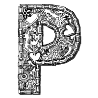 Crazy Doodle Letter P