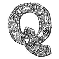 Crazy Doodle Letter Q