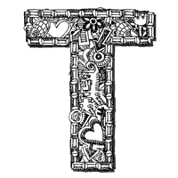 Crazy Doodle Letter T