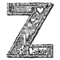 Crazy Doodle Letter Z