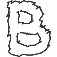 Frayed Edge Letter B