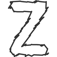 Frayed Edge Letter Z