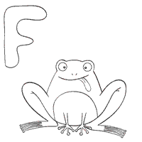 Goofy Animal Letter F