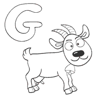 Goofy Animal Letter G