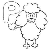 Goofy Animal Letter P