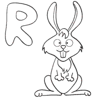 Goofy Animal Letter R