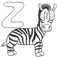 Goofy Animal Letter Z