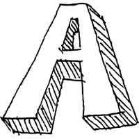 Large Block Letter A