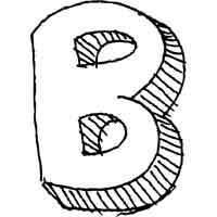 Large Block Letter B