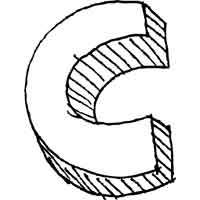 Large Block Letter C