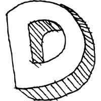 Large Block Letter D