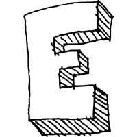 Large Block Letter E