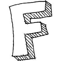 Large Block Letter F