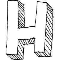 Large Block Letter H