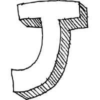 Large Block Letter J