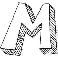 Large Block Letter M