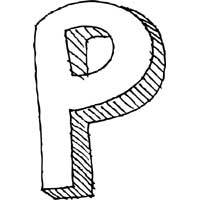 Large Block Letter P