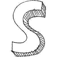 Large Block Letter S