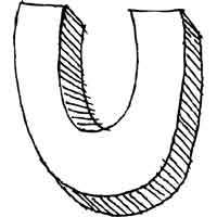 Large Block Letter U