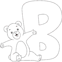 Cartoon Animals Letter B