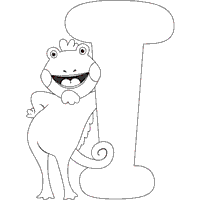 Cartoon Animals Letter I