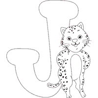 Cartoon Animals Letter J