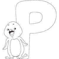 Cartoon Animals Letter P