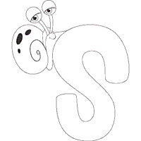 Cartoon Animals Letter S