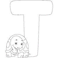 Cartoon Animals Letter T