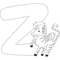 Cartoon Animals Letter Z