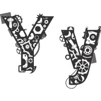 Nuts and Bolts Letter Y