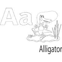 Playful Animals Letter A