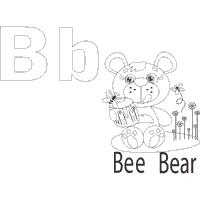 Playful Animals Letter B