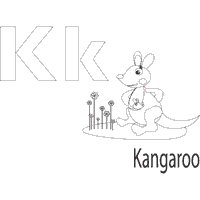 Playful Animals Letter K