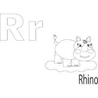 Playful Animals Letter R