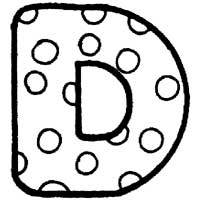 Polka Dot Letter D