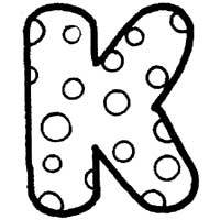 Polka Dot Letter K