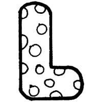 Polka Dot Letter L